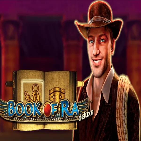 Official Slots logo: Book of Ra Deluxe by Novomatic at WildHub Casino